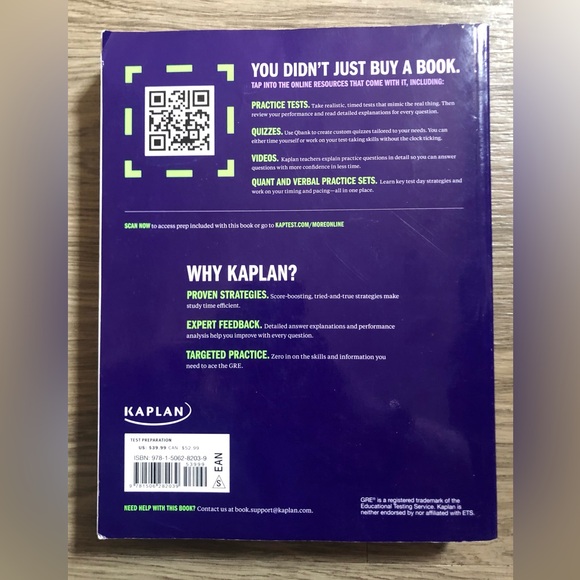 Kaplan GRE Prep Plus 2023 Study Book - Picture 5 of 5